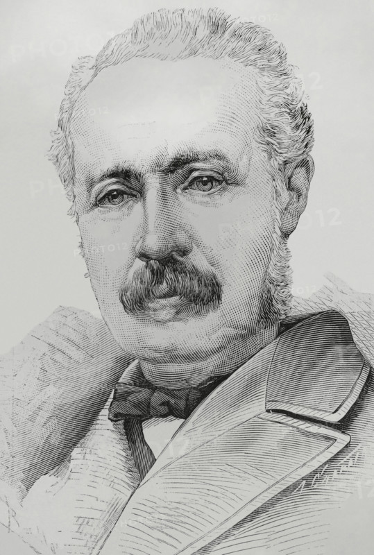 Charles George Gordon (1833-1885). British general, so-called Gordon Pasha, and Gordon of Khartoum. Portrait. Drawing by Badillo. Engraving by Arturo Carretero (1852-1903). La Ilustracion Espanola y Americana (The Spanish and American Illustration), February 15, 1884.