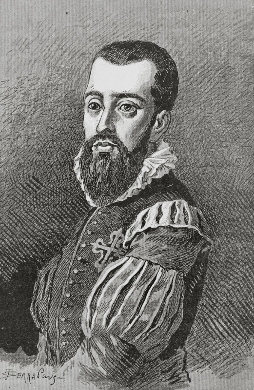 Garcilaso de la Vega (ca. 1501-1536). Spanish military and writer of the Spanish Golden Age. Portrait. Illustration by Serra Pausas. ""Glorias Espanolas"" (Glories of Spain). Volume IV. Published in Barcelona, 1890.