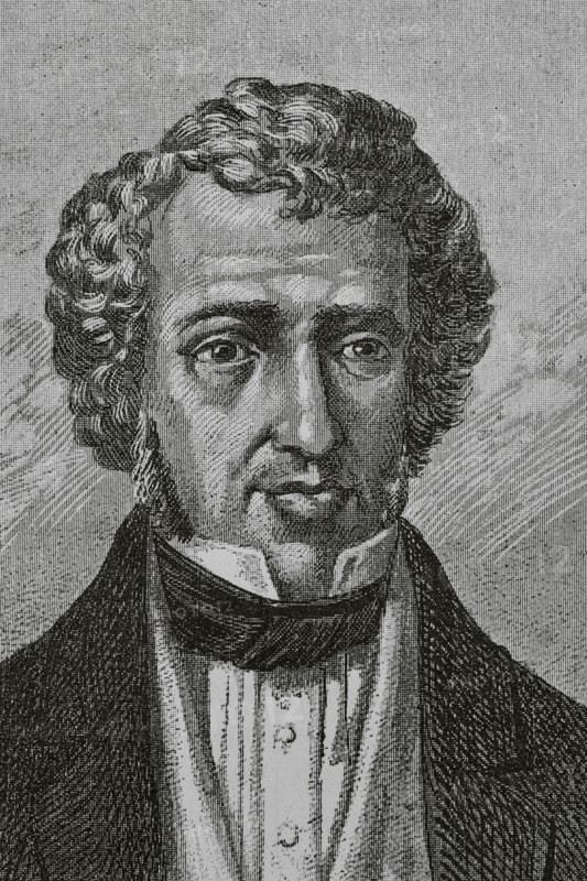 Juan Alvarez de Mendizabal (1790-1853). Spanish politician and financier who had great importance in the Spanish liberal Revolution. He was appointed Minister of Finance in July 1835 by the Count of Toreno, from which he promoted the confiscation of the confiscation of Catholic Church's properties. Portrait. Illustration by Serra Pausas. ""Glorias Espanolas"" (Glories of Spain). Volume IV. Published in Barcelona, 1890.