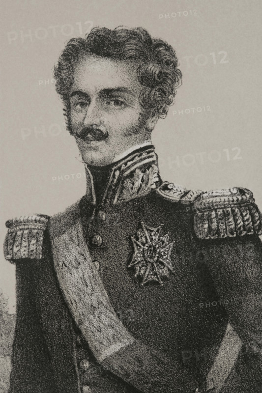 Oscar I of Sweden (1799-1859). King of Sweden and Norway (1844-1859). Portrait. Drawing by C. Legrand. Lithography by J. Donon. Detail. ""Reyes Contemporaneos"" (Contemporary Kings). Volume III. Published in Madrid, 1854.
