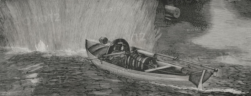 Evolution of weapons for warfare. Torpedoes. Engraving. ""La Guerra de Oriente"" (The Russo-Turkish War). Volume II. 1877.