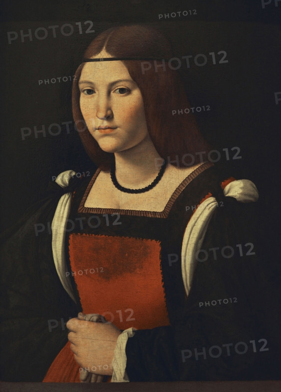 Andrea Solario (ca. 1465-1524). Italian Renaissance painter. Female portrait, 1505-1507. Oil on wooden panel (55 x 42 cm). Pinacoteca Castello Sforzesco, Milan, Italy.