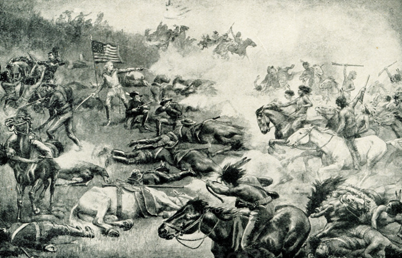 The Battle of the Little Bighorn, fought on June 25, 1876, near the Little Bighorn River in Montana Territory, pitted federal troops led by Lieutenant Colonel George Armstrong Custer (1839-76) against a band of Lakota Sioux and Cheyenne warriors. At mid-day on June 25, Custer’s 600 men entered the Little Bighorn Valley. Custer and some 200 men in his battalion were attacked by as many as 3,000 Native Americans; within an hour, Custer and all of his soldiers were dead. The Battle of the Little Bighorn, also called Custer’s Last Standm (seen here), marked the most decisive Native American victory and the worst U.S. Army defeat in the long Plains Indian War.