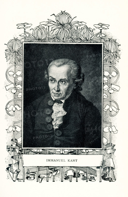 This 1899 illustration shows: “immanuel Kant.” Immanuel Kant (1724–1804) is the central figure in modern philosophy. He synthesized early modern rationalism and empiricism, set the terms for much of nineteenth and twentieth century philosophy, and continues to exercise a significant influence today in metaphysics, epistemology, ethics, political philosophy, aesthetics, and other fields.