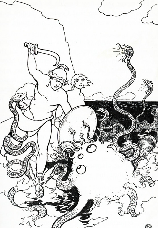 According to Greek mythology, Andromeda was the daughter of Ethiopian rulers Cepheus and Cassiopeia. The god of the sea, Poseidon, was so angered that Cassiopeia claimed Andromeda was more beautiful than the sea nymphs known as the Nereids that he ordered a sea monster to ravage Ethiopia. It would only be appeased if Andromeda was sacrificed to it. Andromeda was then stripped and chained to a rock (as seen in this 1890s illustration). The Greek hero Perseus rescued her. The messenger god Hermes (Mercury to the Romans) had given Perseus winged sandals and a cap that rendered him invisible when he wore it.