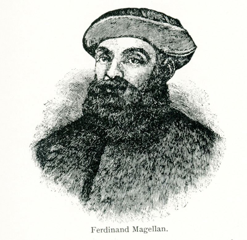 This illustration dates to 1902. Ferdinand Magellan was a Portuguese explorer who organized the Spanish expedition to the East Indies from 1519 to 1522, resulting in the first circumnavigation of the Earth, completed by Juan Sebastián Elcano. Magallanes y La Antarctica Chilena is the largest and southernmost region of Chile. Named for  Magellan, the Portuguese navigator, it became a colonial territory in 1853 and a province in 1929.