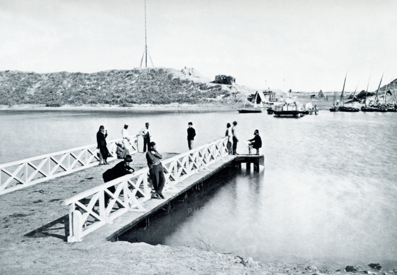 The caption accompanying this 1903 illustration in Gaston Maspero’s book on  History of Egypt reads: “Ferry on route from Egypt to Syria - Suez Canal.”.