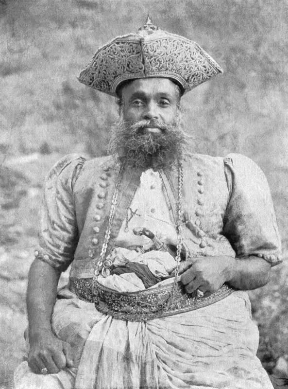 Kandy is the second largest city on the island of Sri Lanka, formerly known as Ceylon. This photo from Penrose Pictorial Annual for 1900 shows a Kandyan chief at the time that the island was part of Great Britain's colonial empire. In the 1800s Sri Lanka had come under British control. It gained its independence in 1948.