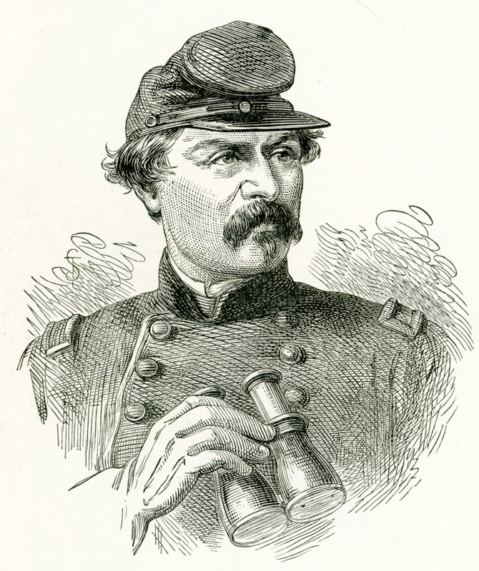 George B. McClellan (1826—1885) was a general who skillfully reorganized Union forces in the first year of the American Civil War (1861–65) but drew wide criticism for repeatedly failing to press his advantage over Confederate troops.