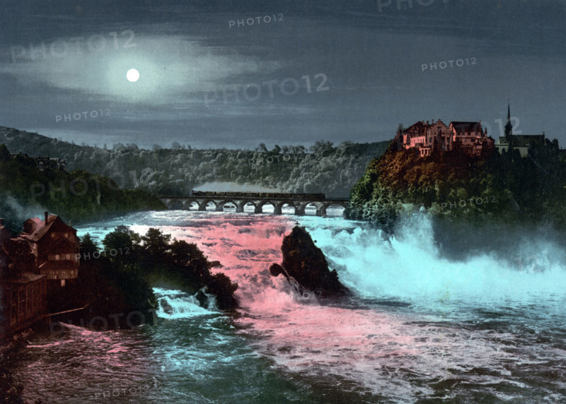 Rhine Falls At Night