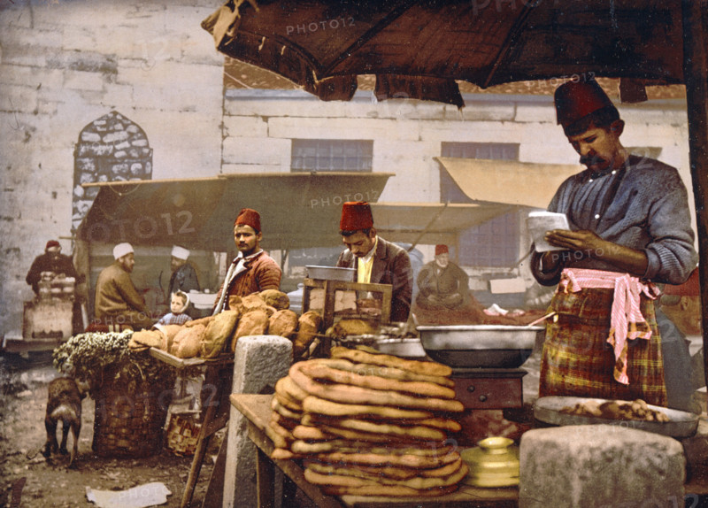 Food Stalls And Bakeries In Rue De Stamboul