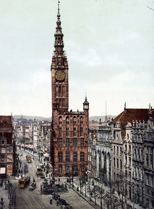 Langenmarkt With Town Hall And Stock Exchange