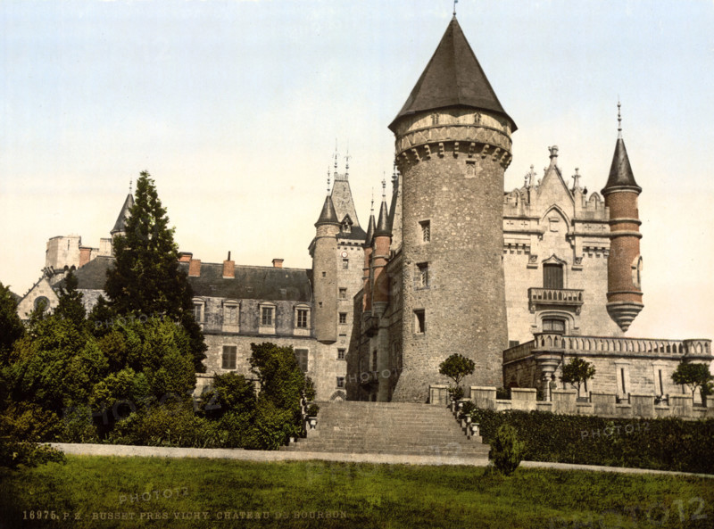 Bourbon-L'Archambault Castle Is A Repeatedly Rebuilt Fortress From The 13Th Century In Bourbon-L'Archambault In France