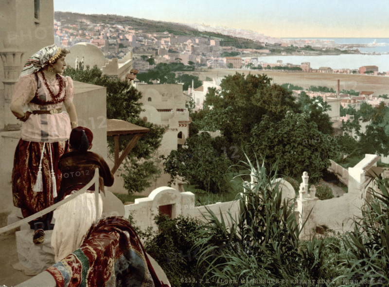 Moorish Woman And Child On The Terrace