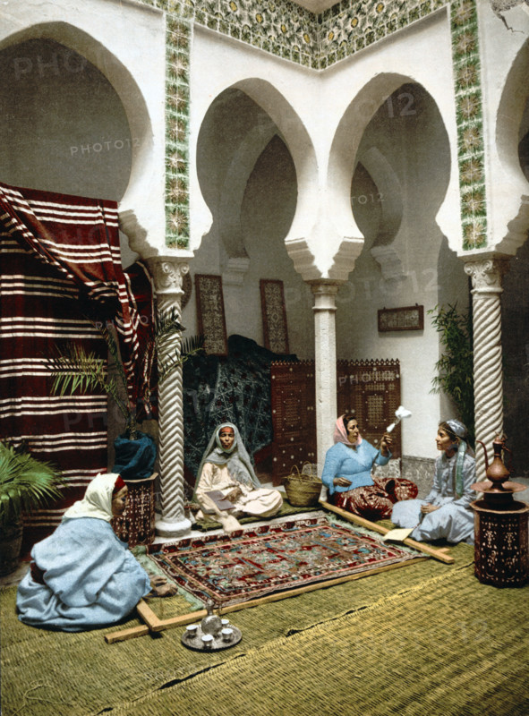 Moorish Women Making Arabian Carpets