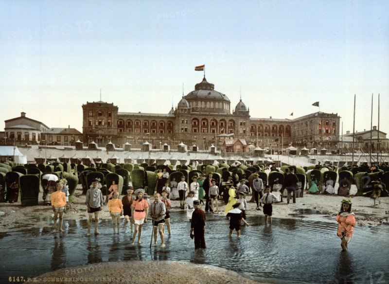 The Strand and Kursaal, around 1895, Historical, digitally restored reproduction from an original from the 19th century.