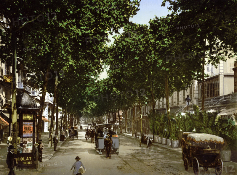 Nice, France, circa 1895, Historical, digitally restored reproduction from an original from the 19th century.