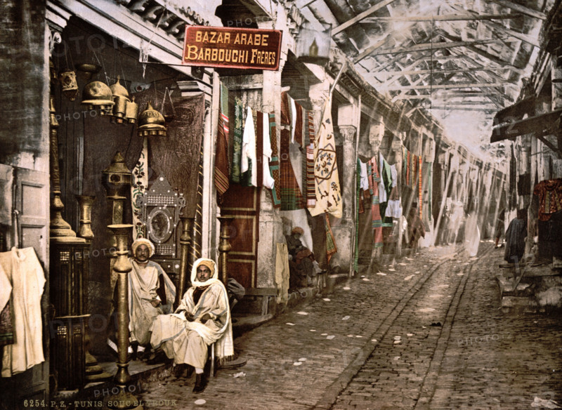 Tunisia, around 1895, Historical, digitally restored reproduction from an original from the 19th century.