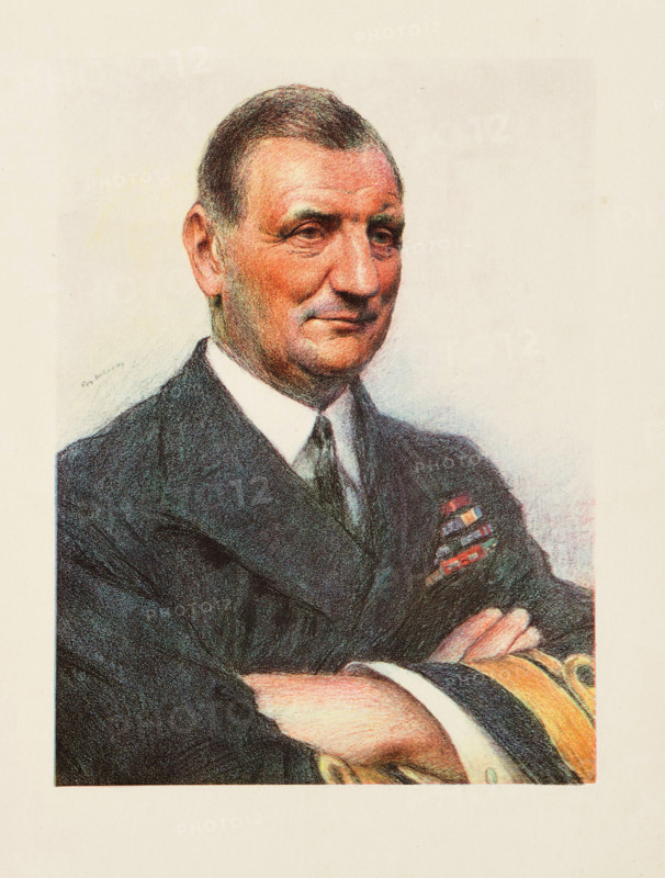 The Allies in World War I, British Empire, Rear Admiral Sir Edward Heaton Ellis, Historical, digitally restored reproduction from an original from the 19th century.