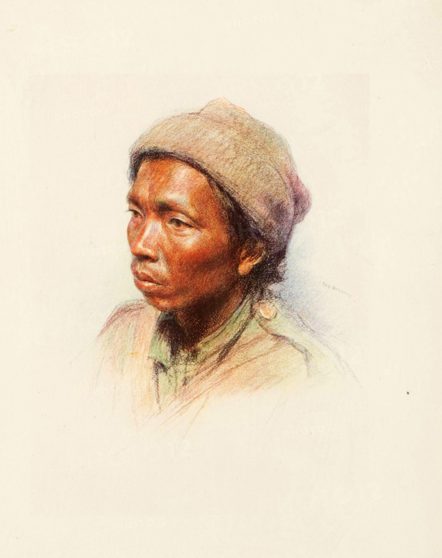 The Allies in World War I, British Empire, Burmese, Historical, digitally restored reproduction from an original from the 19th century.