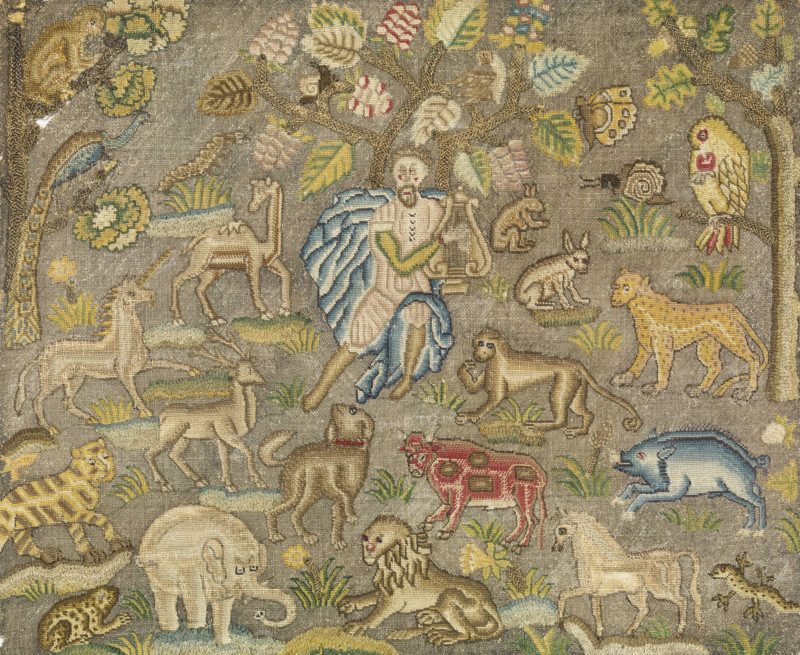 Orpheus Enchants the Animals, early 17th century, Historical, digitally restored reproduction from an original from the 19th century.