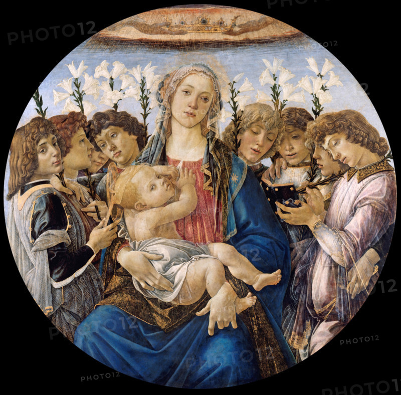 Mary With The Child And Singing Angels (Around 1477)