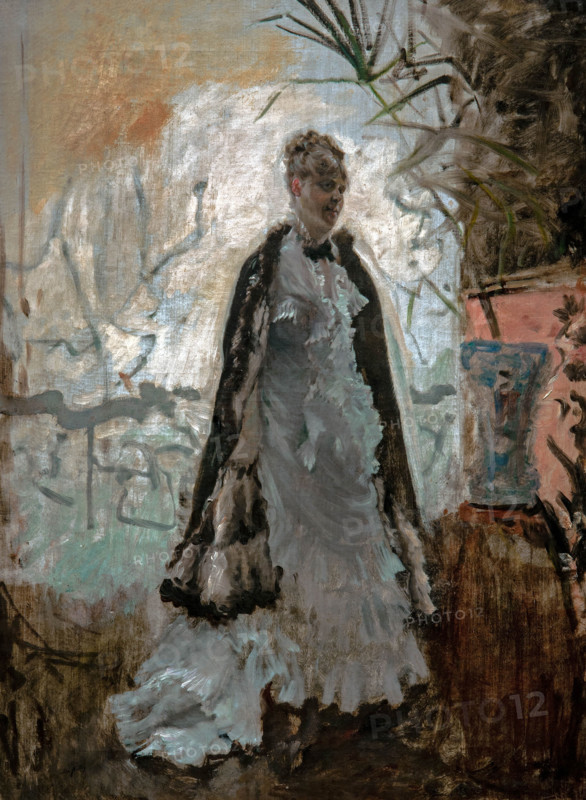 Giuseppe De Nittis 1846-1884 “Backlit” 1878, 72 x 53 cm oil on canvas.