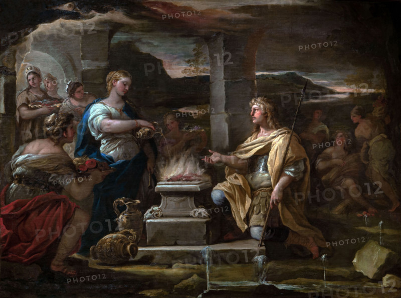 Luca Giordano 1634-1708 "Ulysses and Calypso" 1675, 116.7 x 158.5 cm oil on canvas.
