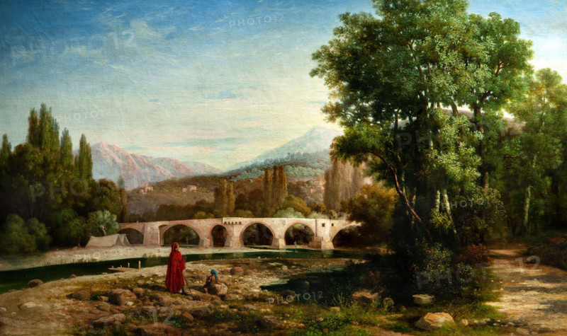 Tammar Luxorio 1825 x 1899 "The Entella between Sestri and Chiavari forms a beautiful river" 1863, 62 x 105 cm oil on canvas.