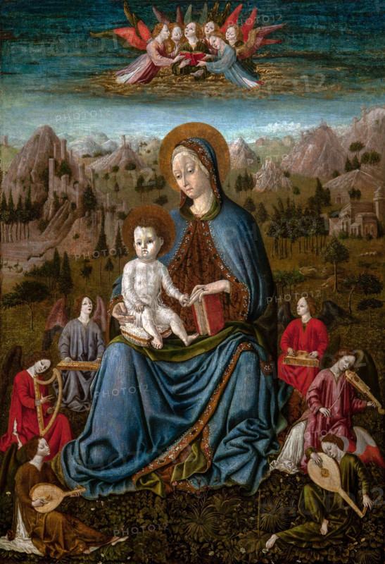 Benedetto Bembo 1420-1489 "Madonna of humility and musician angels" 1453, 111 x 75.5 cm oil on panel.