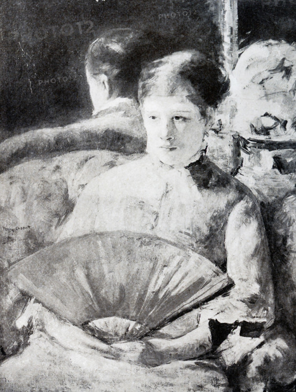 Mary Cassatt (1844-1926) was the only American artist to exhibit with the impressionists in Paris. She became known for her paintings of domestic moments, especially her pictures of women and children. Her works were among the first impressionist works seen in the United States. This painting is titled ""Woman with a Fan."".