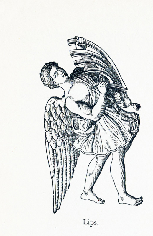 The figure pictured here, according to Greek mythology, is Lips, or Livos, s the god of the southwest wind. Usually he was shown holding a ship's sternpost because when the wind blew form the southwest into Athens' port harbor of Piraeus, ships could not sail. The Greeks honored eight wind gods. The others are: Zephyrus was the god of the west wind. Zephyrus was the gentlest of the winds and considered a harbinger of springtime. He was pictured with flowers that indicated a mild light breeze. Eurus, or Euros, was the god of the east wind. The folds of his clothes suggested heavy clouds. Apeliotes was the southeast wind, which was associated with good rain. Thus in art he was shown carrying fruit and draped in a cloth that concealed flowers or grain. The other four were Boreas (cold north wind), Kaikias (northeast wind), Notos (south wind), and Skiron (northwest wind).