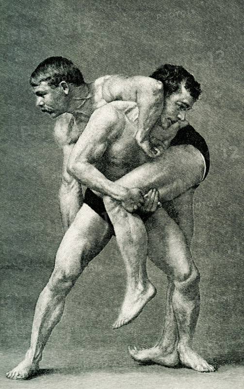 Physical characteristics of the athlete. Harvard wrestlers from the class of 1888. One age 22 and the other age 19.