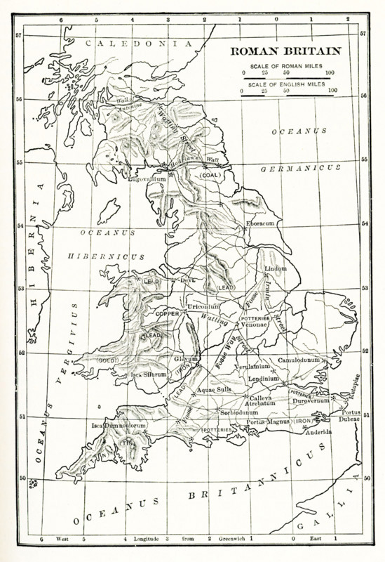 Map Roman Britain. The Province of Britain (Britannia) was the area of the island of Great Britain that was governed by the Roman Empire, from 43 to 410 AD. It comprised almost the whole of England and Wales and, for a short period, southern Scotland.
