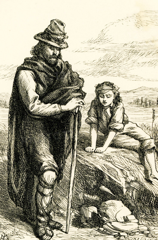 This illustration of ""Italian Peasants"" is taken from Charles Dickens' work published in 1869 and titled ""Pictures from Italy."".
