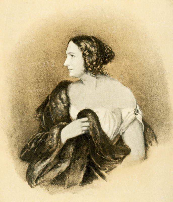 Wilhelmina Schroeder-Devrient (1804-1860) was one of the great dramatic singers and operatic tragediennces. Her greatest fame and triumph followed her appearance in Fidelio, her conception of which, was thoroughly approved of, even by the composer, Beethoven. She was connected with Dresden Opera for 20 years. On good terms with composers, including Wagner. Greatest triumphs came in German opera and she did much to make it popular. Voice was a mellow soprano.