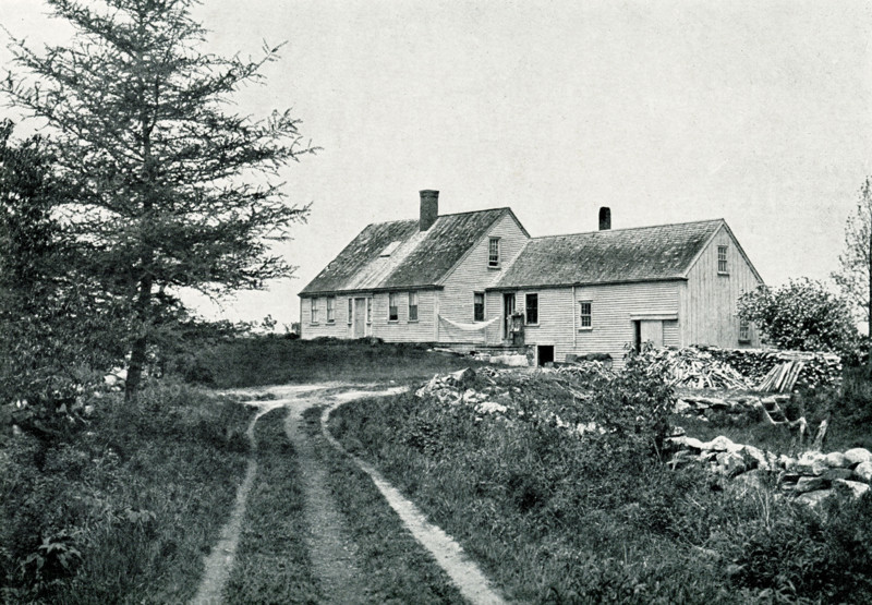 The 1920 caption reads: ""Rufus Sewall House in Edgecomb, Maine."" Rufus King Sewell (1814-1903) was a graduate of Bowdoin and the Bangor Theological Seminary. His career evolved from its beginnings as a Presbyterian pastor in Vermont and Massachusetts, and later an attorney in Maine, Massachusetts, and Florida. He was also a teacher, but a historian and travel writer by avocation. His permanent home base appears to have been Edgecomb, Maine, and later Wiscassett, Maine.