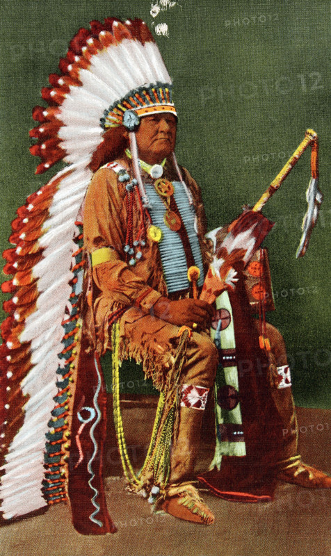 Osage Indian in Full Dress