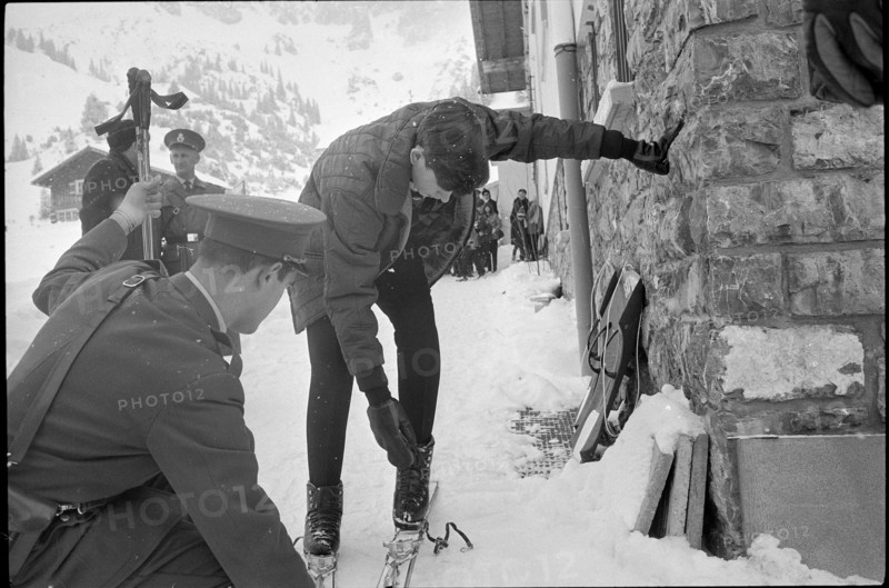 Problem with his ski boot.