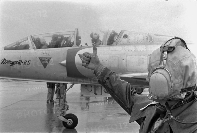 Mirage III getting clearance for take-off, Payerne 1966.