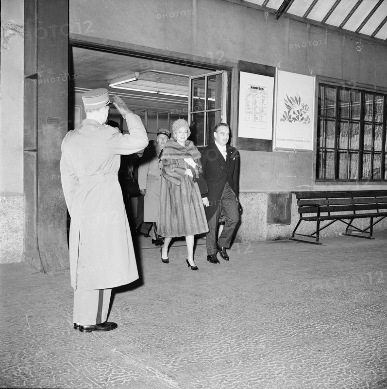 Prince Rainier and Grace of Monaco on official visit in Switzerland, 1960.
