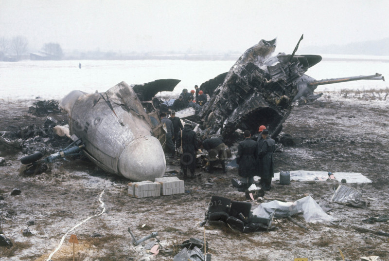 Crash of a Iljuschin II-18 in Kloten.