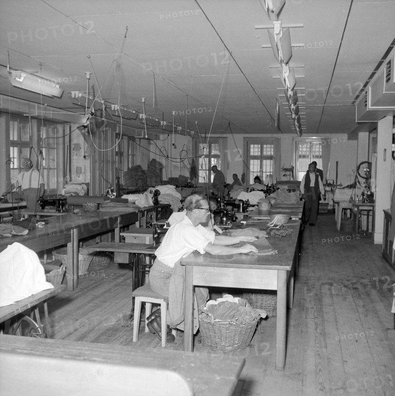 Laundry room in Witzwil prison, 1955.