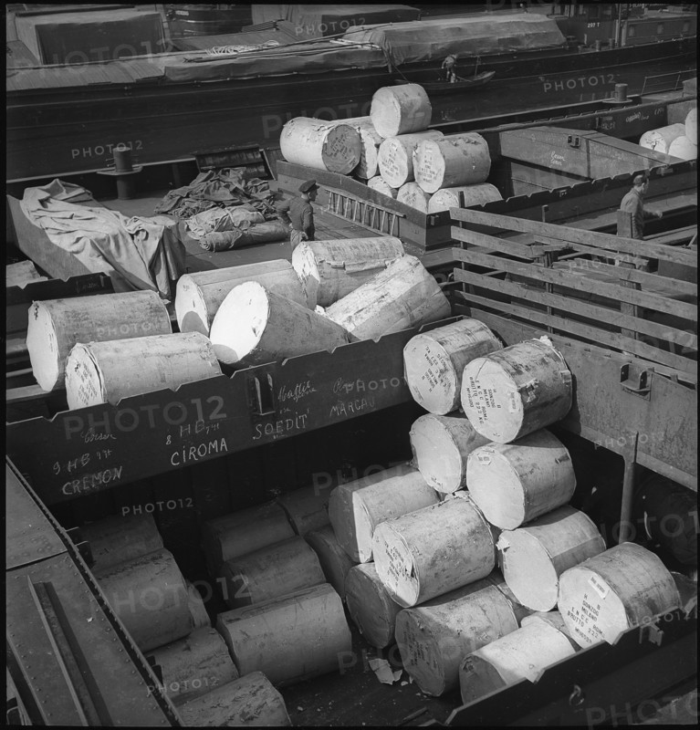 Loading Bay, Rhine Harbour, Basel, 1943.