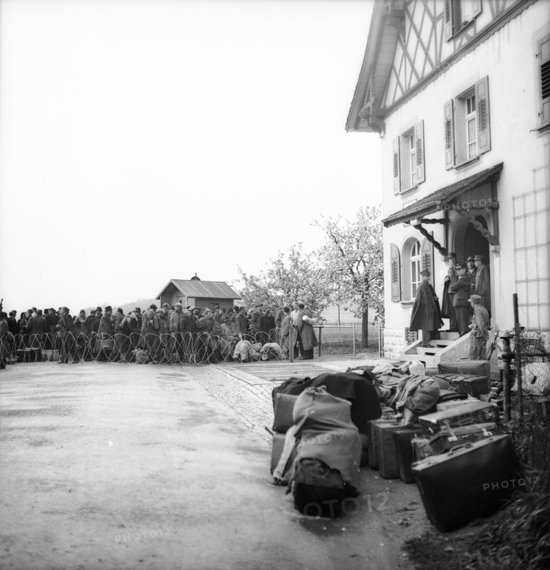Refugees at the Border, Ramsen 1945.