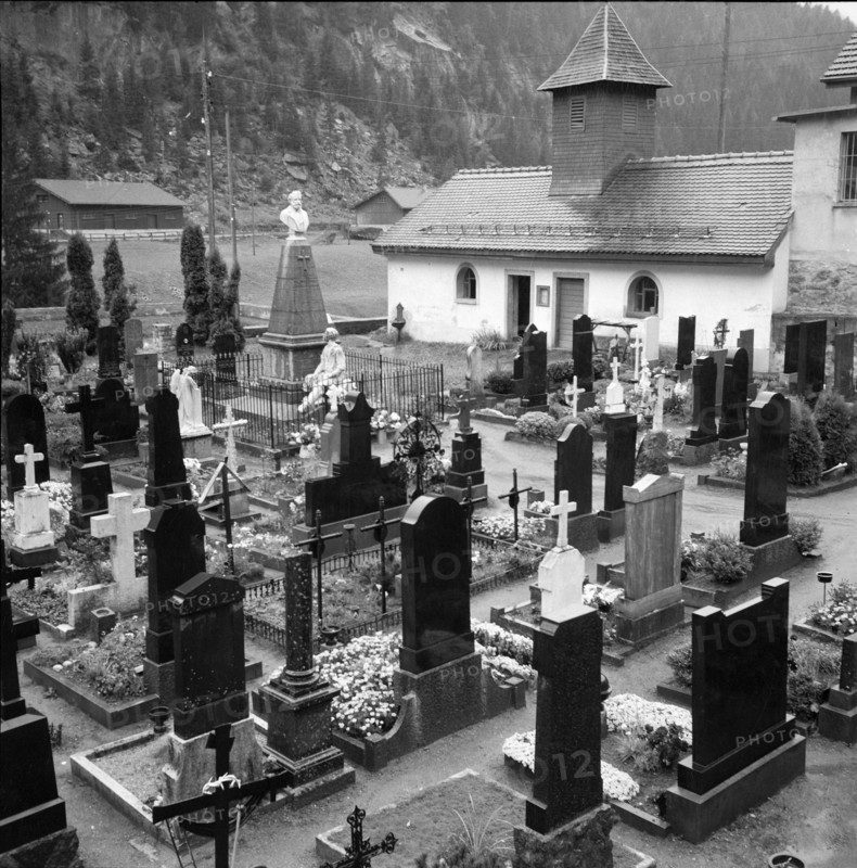 Empty graves, Goscheneralp Cemetery; 1955.