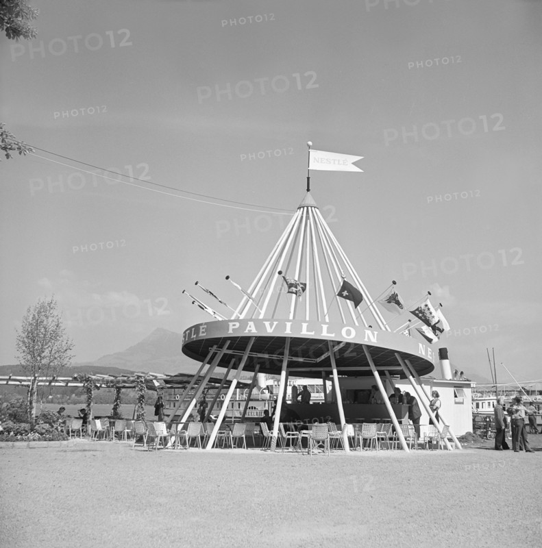 Opening of the photo world fair in Lucerne, 1952.