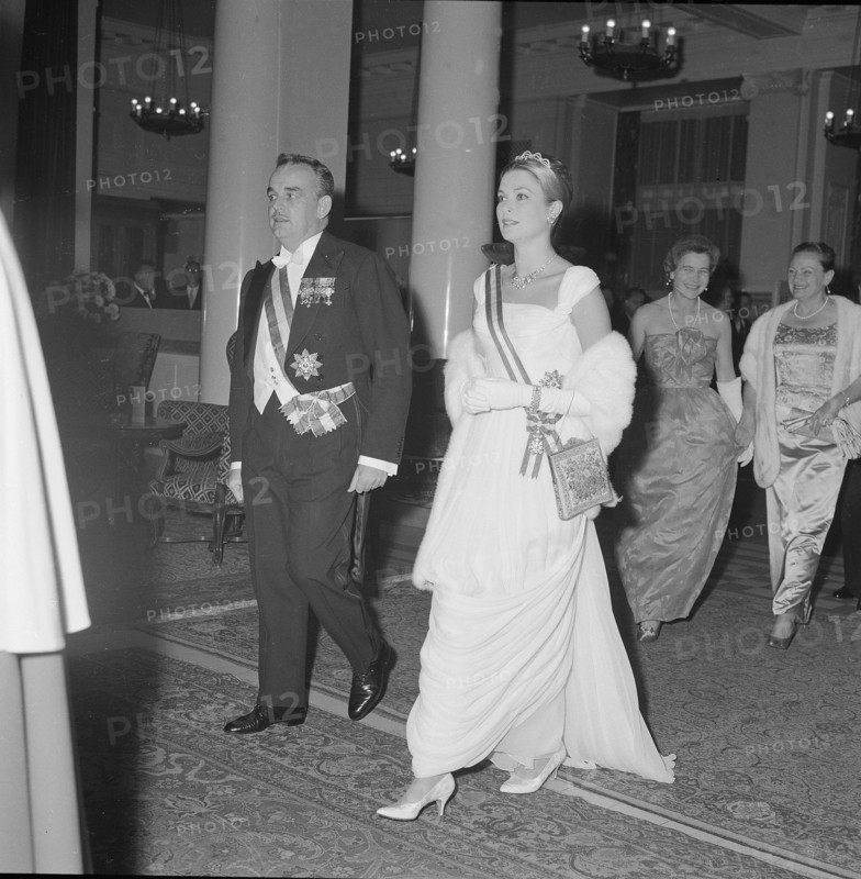 Prince Rainier and Grace of Monaco on official visit in Switzerland, 1960.
