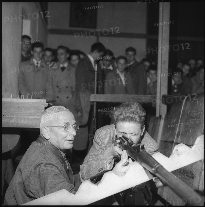 Boy shooting competiton in Zurich, 1954.
