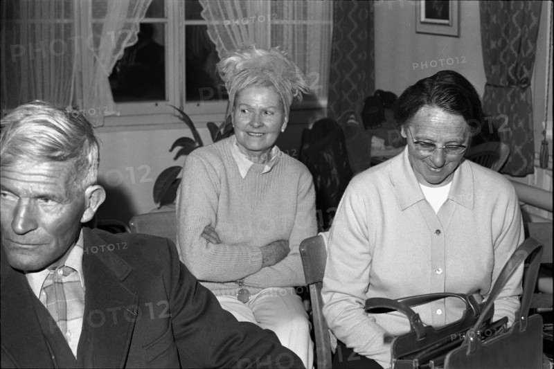 Celebration for downhill world champion Annerosli Zryd, Adelboden 1970.